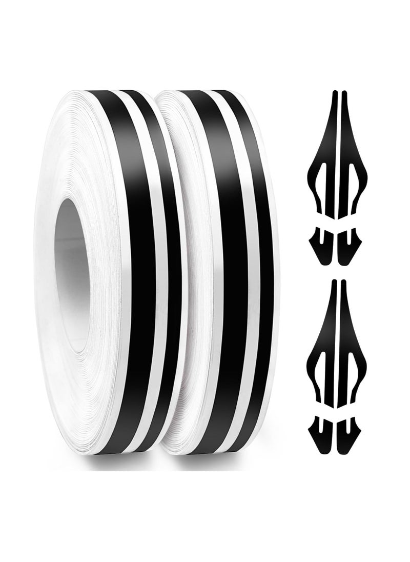 KASTWAVE 2 Rolls Car Pinstriping Tape, 33Ft Stripe Decal, Car Vinyl Pinstriping Tape, DIY Car Body Side Stripes Auto Striping Tape Emblems Trim, for Car, Motorcycle and Boat, Racing Stripes DIY Stickers, Black  - Image 1