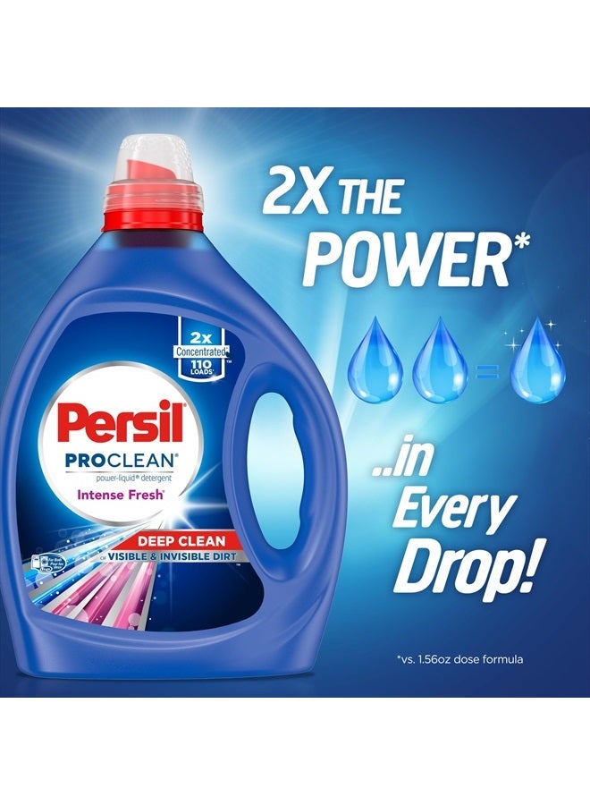 Persil Intense Fresh Everyday Clean, Liquid Laundry Detergent, High Efficiency (HE), Deep Stain Removal, 2X Concentrated, 82.5 fl oz, 110 Loads - Image 2