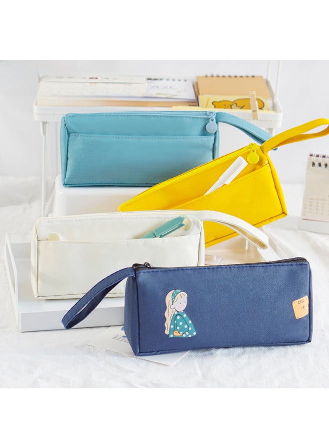 إليفنت حقيبة أقلام بسيطة للطلاب، حقيبة قرطاسية محمولة بسحاب بسعة كبيرة، صندوق أقلام لطيف برسوم كرتونية، الآن ممتلئة بحقيبة أقلام للبنات - Image 3