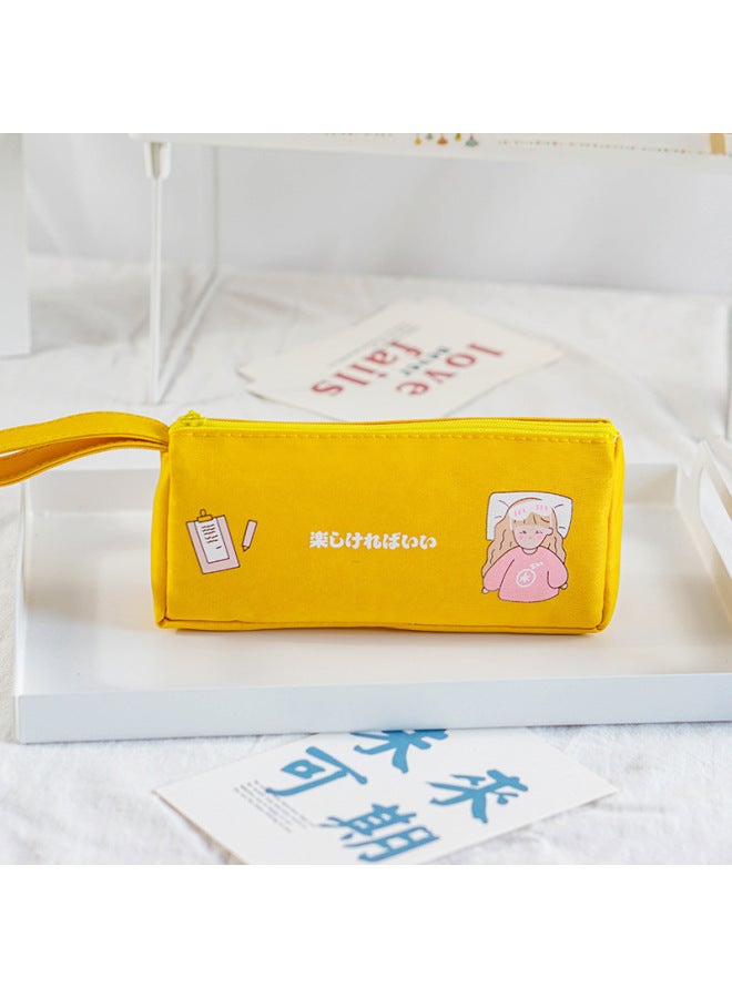 إليفنت حقيبة أقلام بسيطة للطلاب، حقيبة قرطاسية محمولة بسحاب بسعة كبيرة، صندوق أقلام لطيف برسوم كرتونية، الآن ممتلئة بحقيبة أقلام للبنات - Image 1