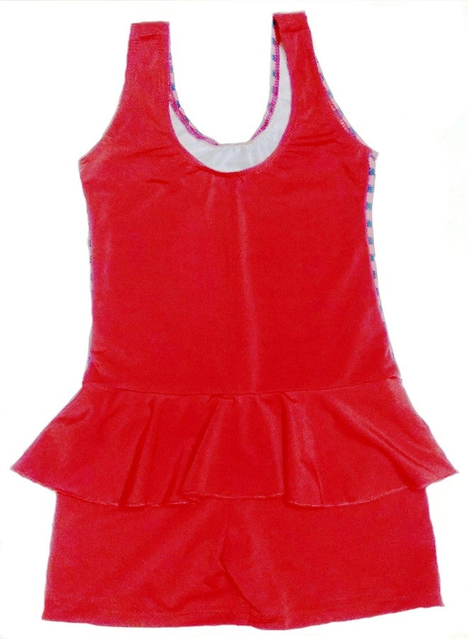 Velour Shoppe ملابس سباحة للبنات من فيلور شوب، بنقشة قطة بحرية كرتونية باللونين الوردي والأزرق (ملابس سباحة) - Image 3
