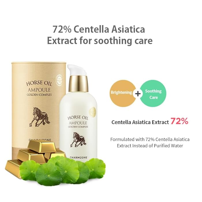 CHARMZONE Mayu Horse Oil Ampoule Golden Complex, Korean Beauty Skin Care Intense Face Moisturizer Nourishing Wrinkle Improvement Gift for All Skin Types (100 ml/3.38 fl.oz) - Image 3