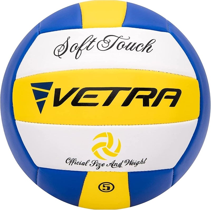 VetRa Premium, Soft Touch Volleyball, Official Size 5, Super Soft Volleyball Training Equipment for Professional & Recreational Use Practice, Sports & Outdoor, Kids, Teen Girls & Boys, Women & Men - Image 1