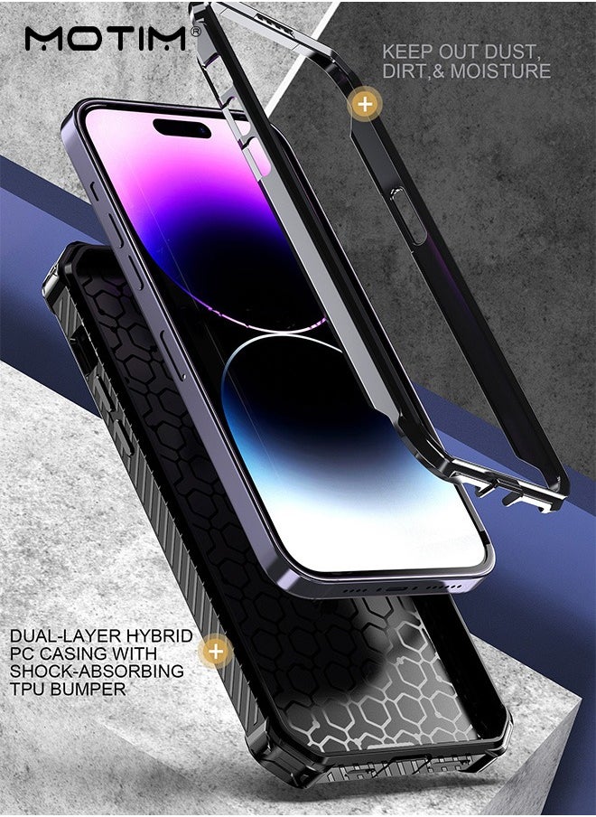 Motim - iPhone 15 Pro Case with MagSafe, Armor Design Case Cover with 360° Rotable Ring Stand, Heavy Duty Shockproof and Anti-Drop Protective Case Built-In Kickstand, Magnetic iPhone 15 Pro Case - Image 1