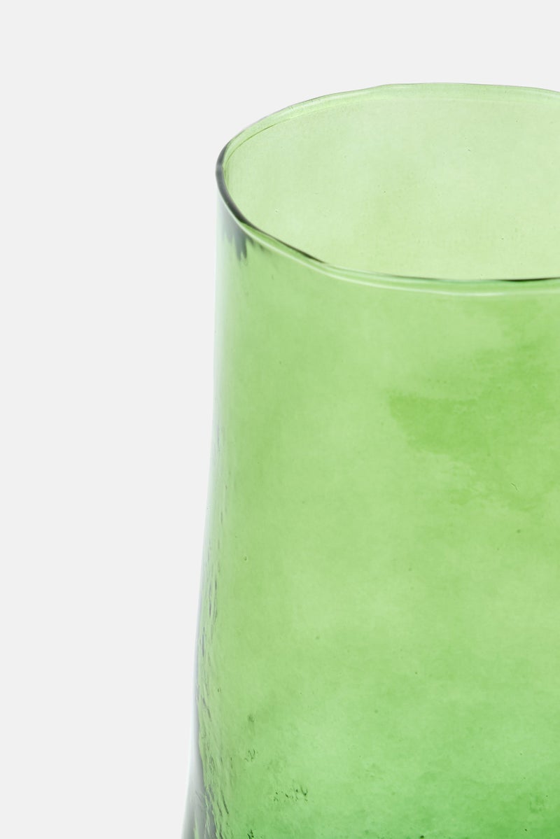 Muy Mucho Glass Vase 22 H x 13 D cm, Green  - Image 3