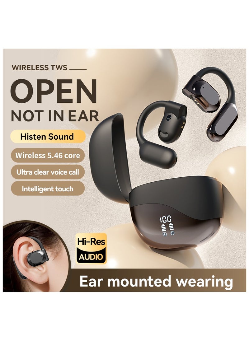 JBLTM Open Ear True Wireless Earbuds, Bluetooth 5.46 Headphones w/Immersive Premium Sound, IP54 Waterproof Open-Ear Earbud w/DSP Noise Cancelling Mic for Sports Long-Lasting Comfort, 8H Playtime  - Image 2