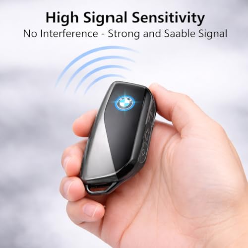JVCV® Soft TPU Transparent Cover Compatible with BMW 2023 New 7 Series 740i 760i X1 X7 XM IX I7, X5 smart Key (Transparent Black.). - Image 5