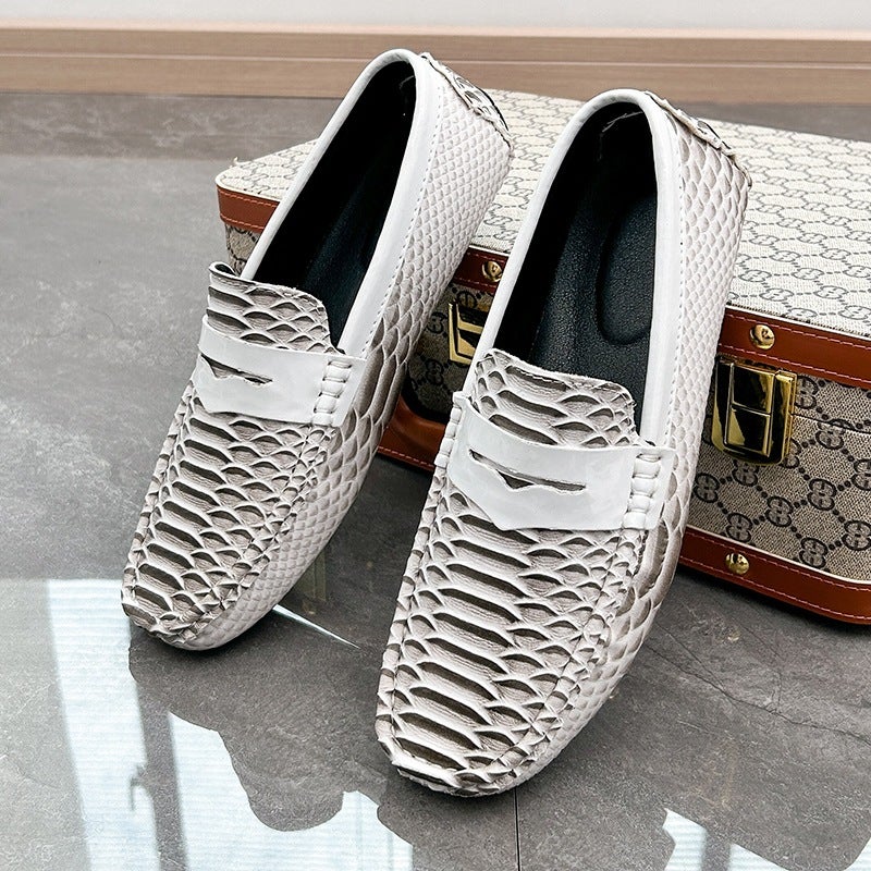 Men'S Loafers Casual Leather Shoes Handmade Shoes Retro British Fashion Shoes Leather Shoes Men'S Loafers - Image 1