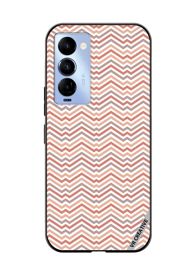 VR CREATIVE Protective Case Cover For Tecno Camon 18/18 P Strips Design Multicolour - Image 1