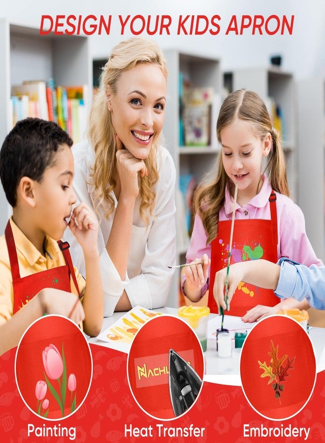 NACHLYNN 10 Pieces Adjustable Kids Apron With 2 Pockets for Painting, Cooking, Baking, Crafts Activity (Multicolor) - Image 4