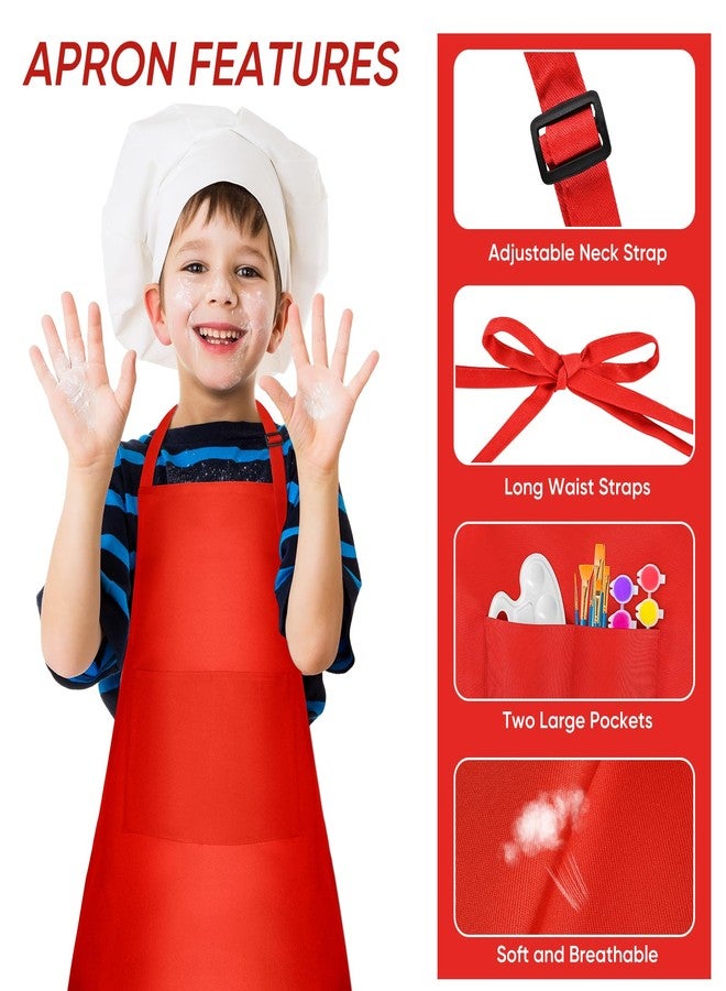 NACHLYNN 10 Pieces Adjustable Kids Apron With 2 Pockets for Painting, Cooking, Baking, Crafts Activity (Multicolor) - Image 3