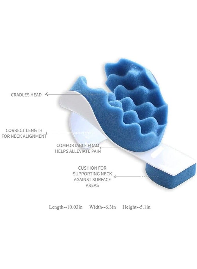 Neck and Shoulder Relaxer, Cervical Neck Pillow, Chiropractic Pillow, Gentle Neck Head Therapy Pillow, Neck Traction Device Pillow, for Neck and Shoulder Pain Relief - Image 3