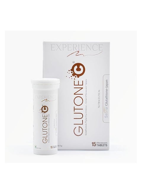 GLUTONE Glutone CGlutathione & Vitamin C Effervescent Tablets| Made with Setria  L-Glutathione, Amla extract & Selenium| Even Tone & Glowing Skin| Pack of  15 Tablets | Best Price KSA | Riyadh, Jeddah