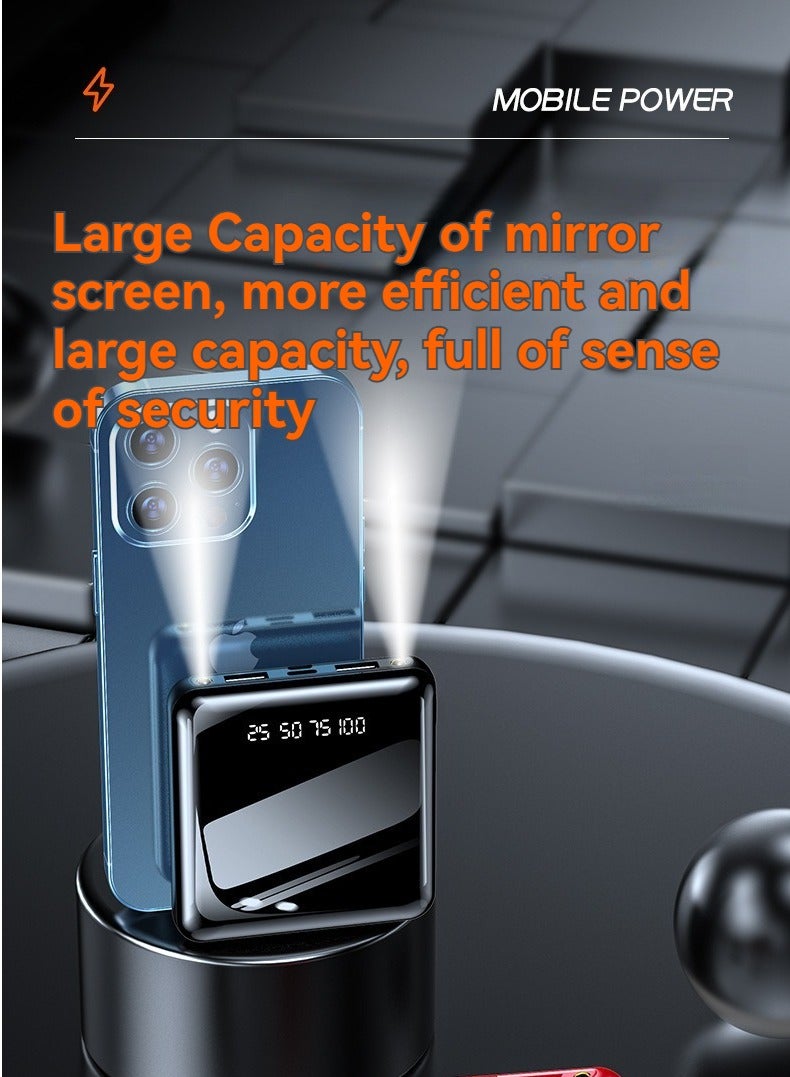 Beauenty Mini full-screen power bank 20000 mAh ultra-thin compact portable large capacity fast charging power bank (blue) - Image 5