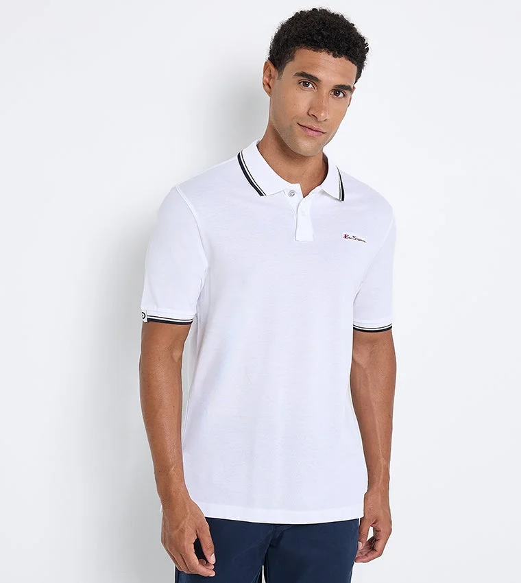 بين شيرمان Ben Sherman Men's Short Sleeve Solid Polo Tees