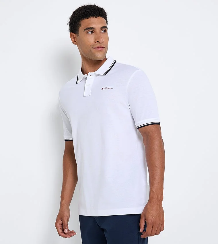 بين شيرمان Ben Sherman Men's Short Sleeve Solid Polo Tees