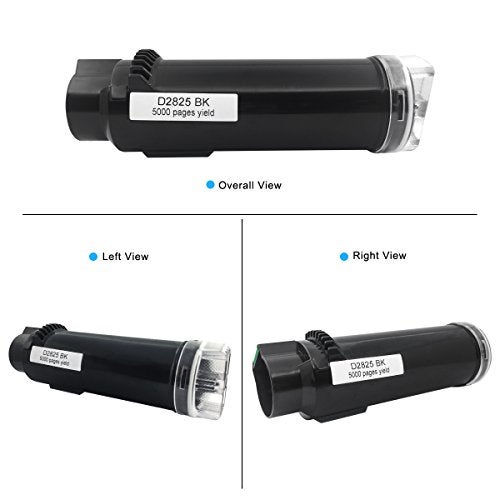 VICTORSTAR 5 Packs Compatible Toner Cartridge S2825 H625 H825 (2BK + C + Y + M )【Extra High Yield】 5000 Pages for BK & 4000 Pages for C/M/Y for Dell Laser Printers H625 cdw / H825cdw / S2825cdn (5C) - Image 2