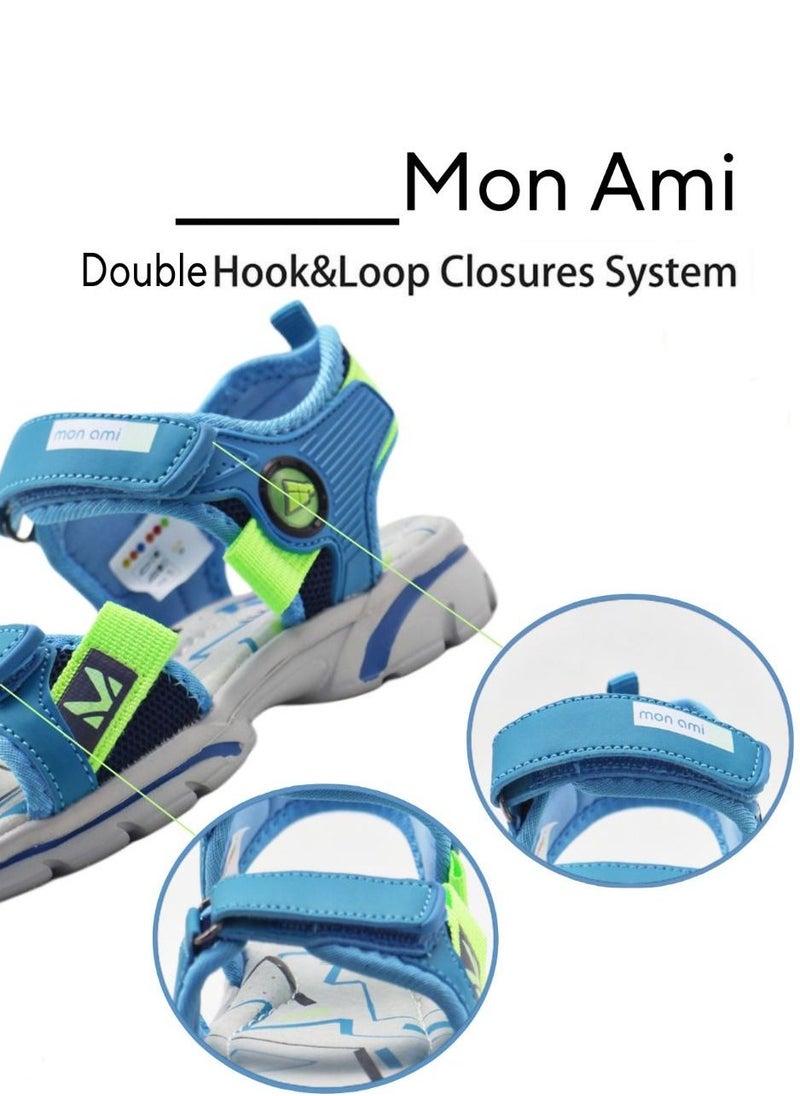 Mon Ami Mon Ami Boys and Kids Sandals | Soft Bottom, Velcro Strap Children Sports Sandals Unisex - Summer Baby Boy Sandals for Beach, Outdoor & Seaside | Casual Sandals for Toddler Girls, Boys & Kids  - Image 3