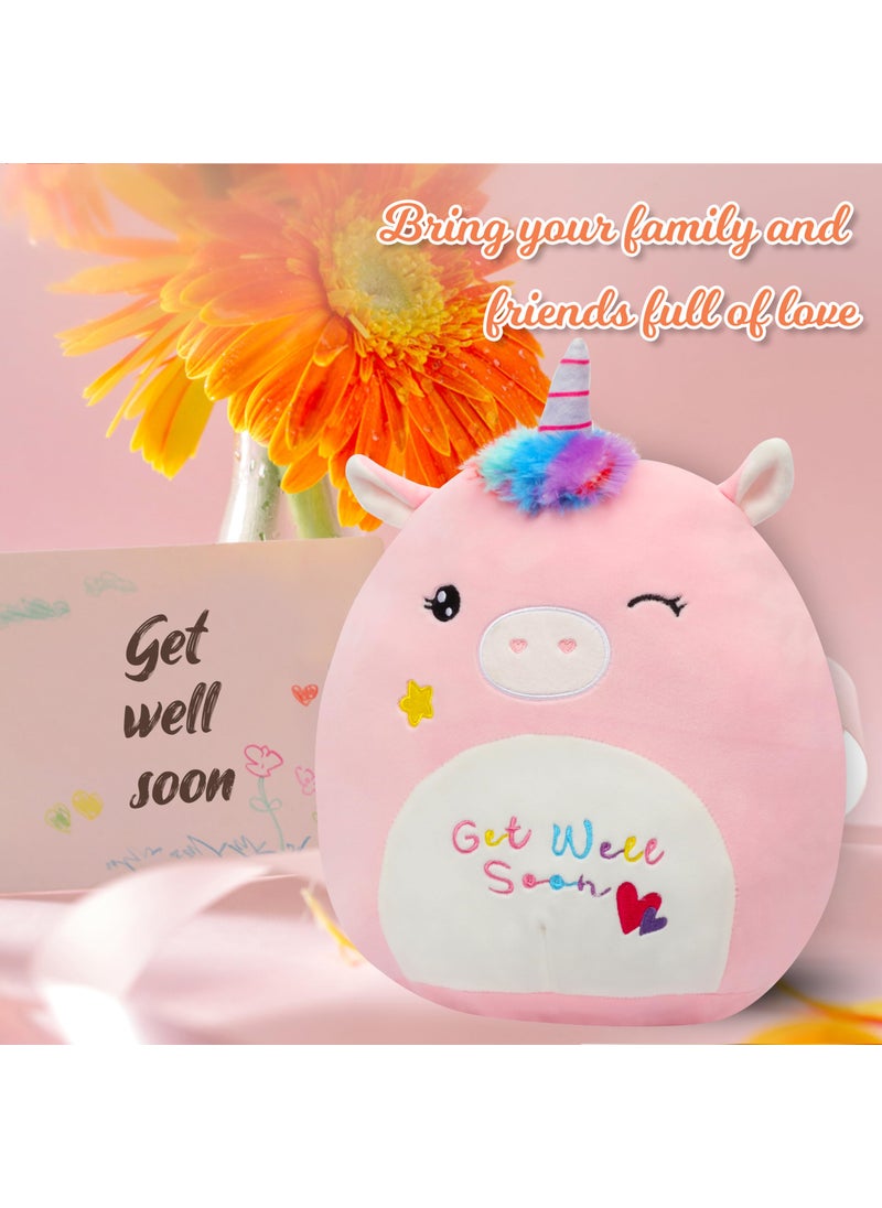 Easfan Easfan Get Well Soon Unicorn Plush Pillow Soft Plush Toy Get Well Soon Gifts for Kids Patient Feel Better for Women Throw Pillow Sofa Cushion Home Decoration  - Image 4