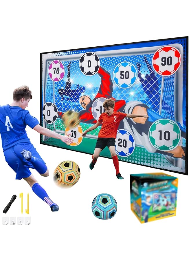جيه زد اس مجموعة ألعاب كرة القدم للأطفال، ألعاب كرة قدم مع كرات قابلة للطي، أهداف من الفلانيل، مجموعة ألعاب كرة القدم للأولاد والبنات، ألعاب رمي كرة القدم في الأماكن المغلقة والمفتوحة، ألعاب للأطفال في الفناء الخلفي - Image 1