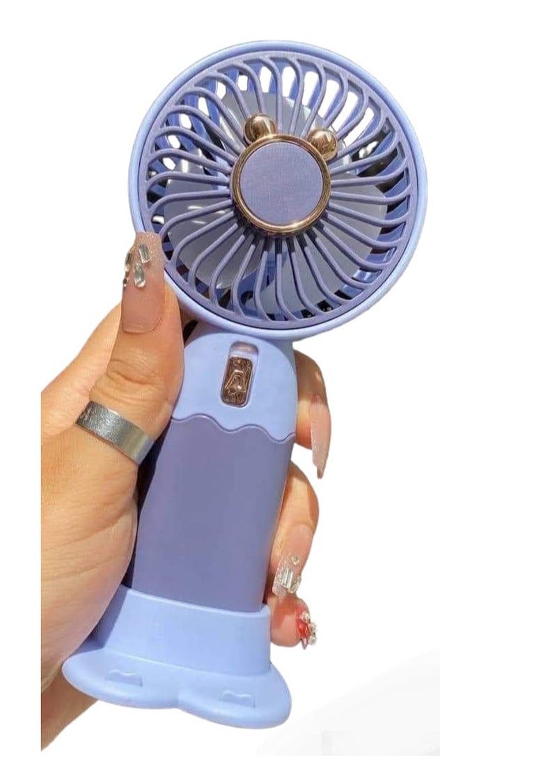 Generic - Small Portable Rechargeable Hand Fan, Random Color - Image 1