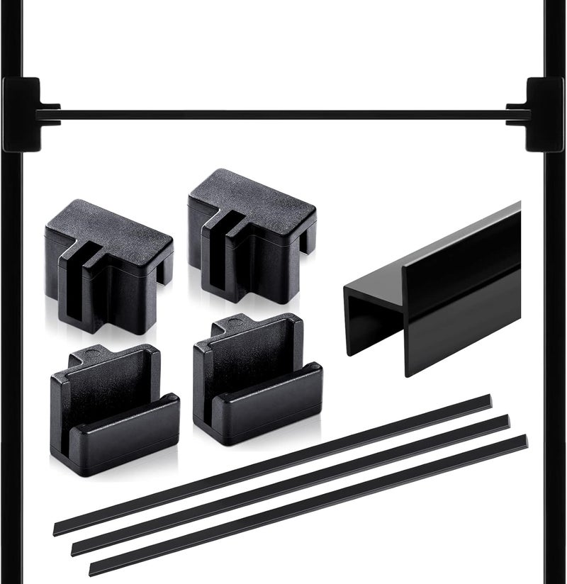 Epakh 14 Pcs File Cabinet Rails Set 12 Drawer Sides Hanging File Rail Clips PVC Storage Folder Plastic Clips for Drawer Holder OrganizerPlastic - Image 1