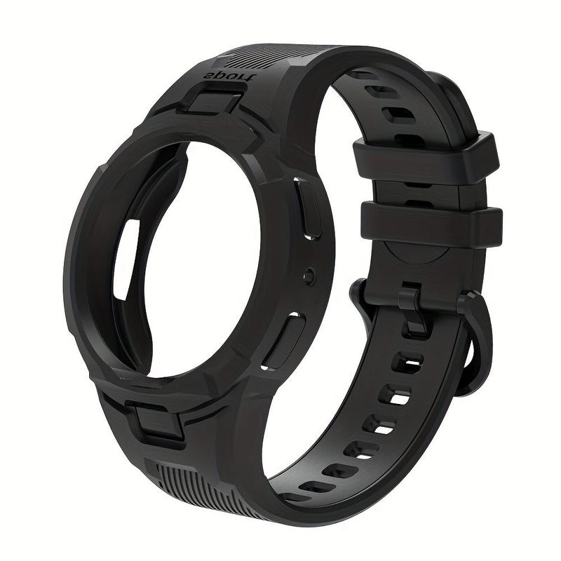 حافظة متوافقة مع سوار لساعة Samsung Galaxy Watch 6 5 4 فائقة النحافة 2 في 1 غطاء لساعة Galaxy 40 مم بلون أزرق فاتح وأبيض - Image 5
