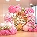 OWPFJG 161pcs Pink Balloons Arch Kit Pastel Macaron Pink and Gold White With 3pcs Starburst Foil Balloons for Birthday Baby Shower Bridal Shower Wedding Valentines Party Decorations - Image 3