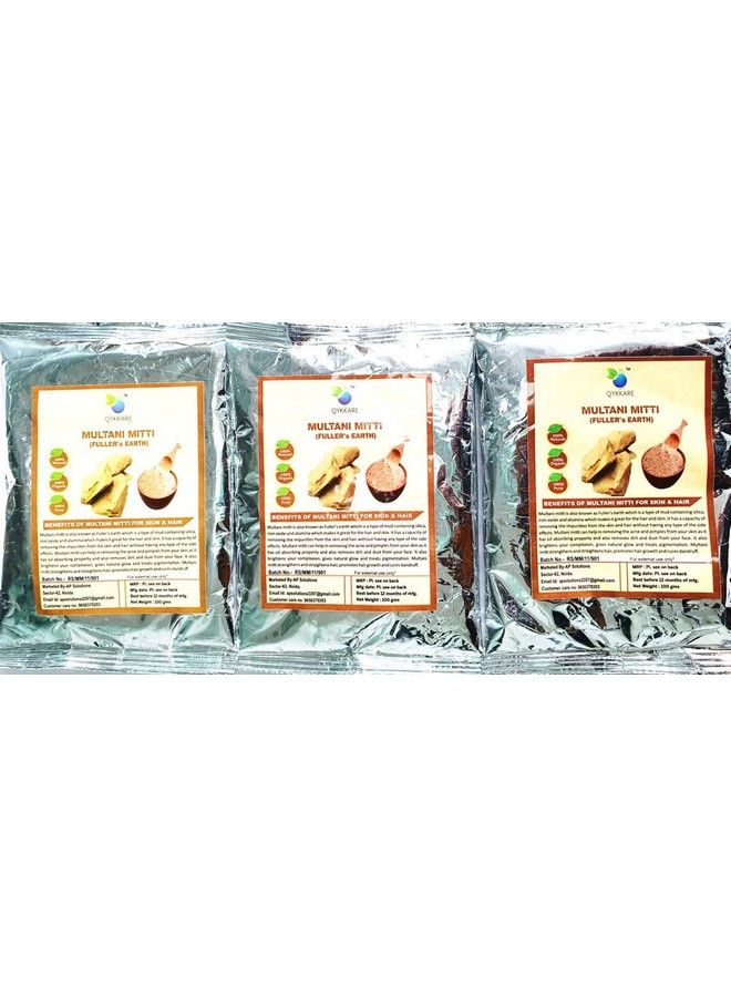 QYKKARE مسحوق ملتانى ميتى لوجه (100 جرام × 3 = 300 جرام) - Image 2