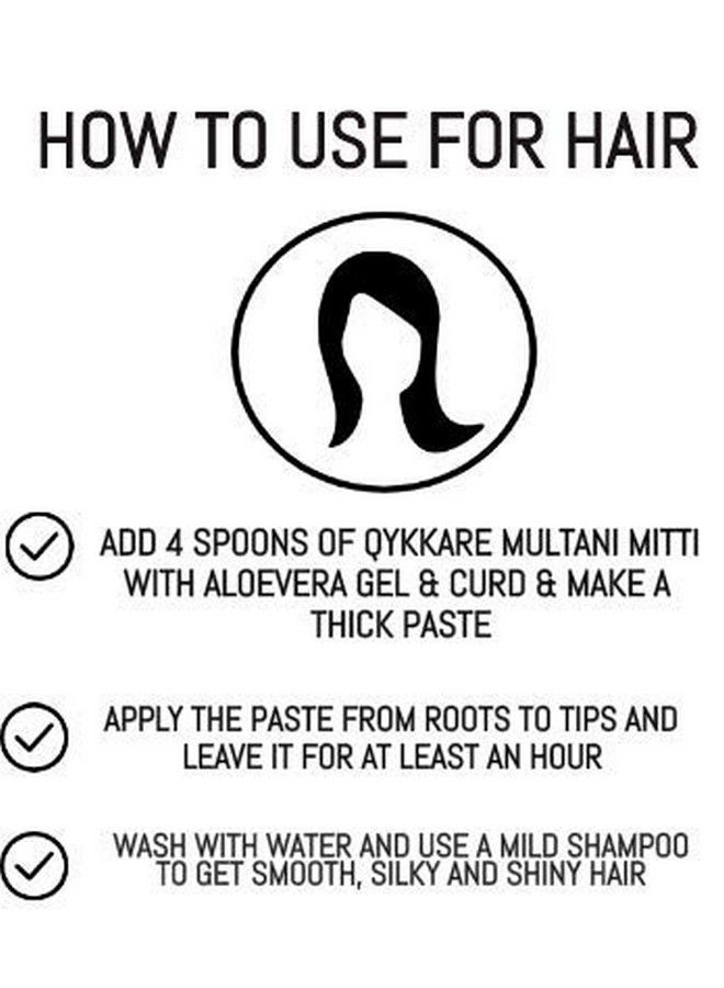 QYKKARE مسحوق ملتانى ميتى لوجه (100 جرام × 3 = 300 جرام) - Image 4