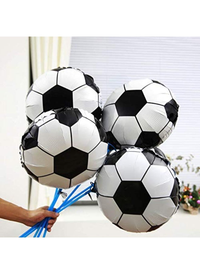 Oarkive 10pcs Soccer Balloons, 18 Inch Soccer Ball Balloons Soccer Helium Balloons Mylar Soccer Balloon for Soccer Party Decorations Soccer Birthday Decorations Soccer Decorations for Party World Cup Decor - Image 4