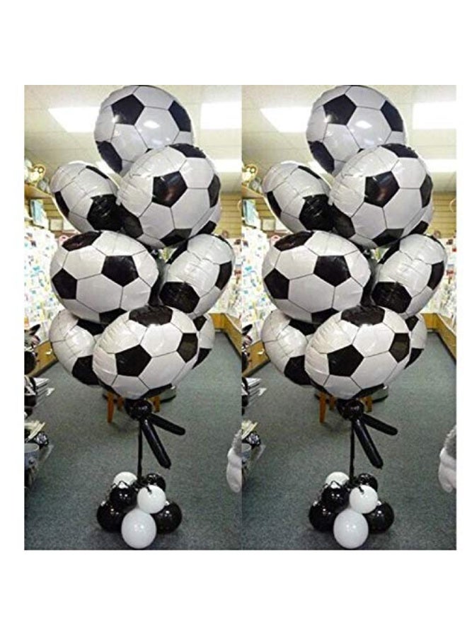 Oarkive 10pcs Soccer Balloons, 18 Inch Soccer Ball Balloons Soccer Helium Balloons Mylar Soccer Balloon for Soccer Party Decorations Soccer Birthday Decorations Soccer Decorations for Party World Cup Decor - Image 5