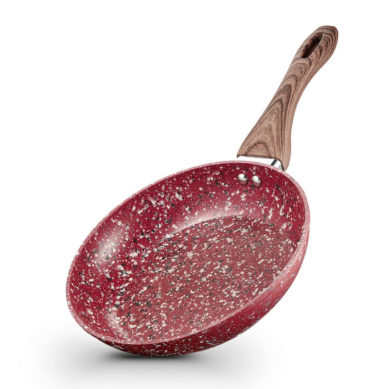 KOCH SYSTEME CS 8" Nonstick Frying Pan - Frying Pan with Natural Textured Bakelite Handle, 100% APEO & PFOA-Free Granite Coating, Stone Earth Frying Pan and Skillet Cookware, Ideal for Self-Cooking - Image 1