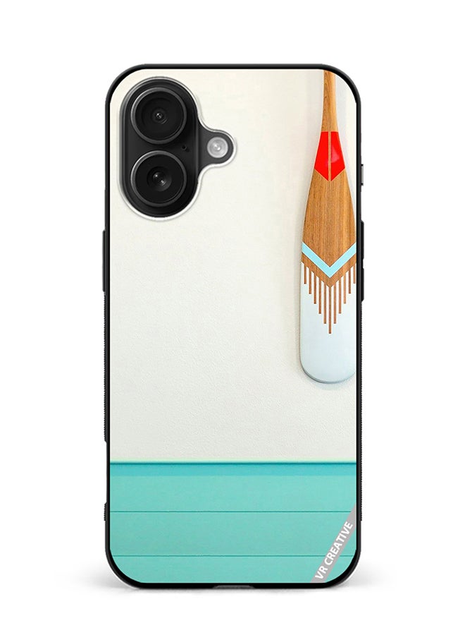 VR CREATIVE Protective Case Cover For Apple iPhone 16 Keslo Wood Paddle Design Multicolour