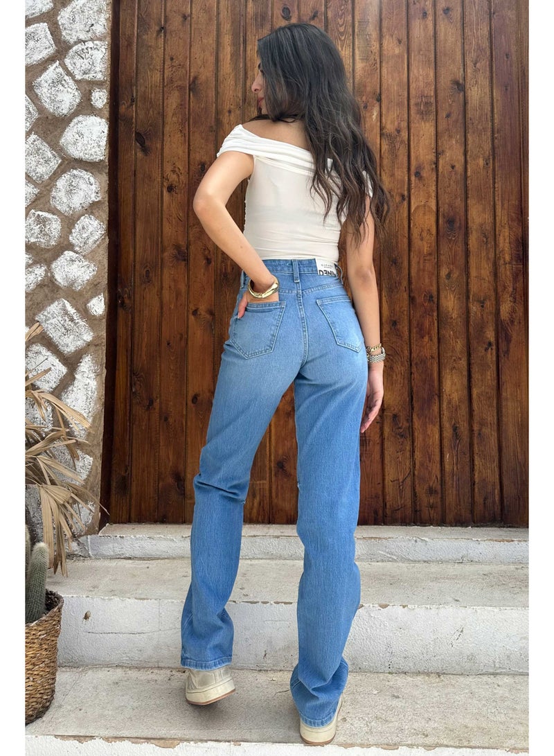 CIZARO Ultra Comfort | Classic Blue Washed Straight-Leg Jeans - Image 2