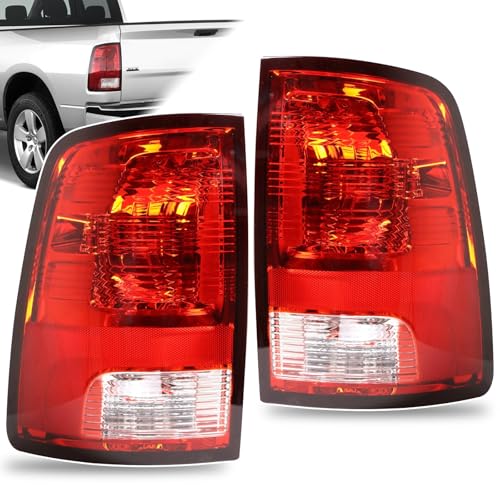 Lochnchn Tail Lights Compatible With Dodge Ram 1500 2500 3500 2009-2018 Brake Taillights Lamp Assembly Driver and Passenger Side Replace 55277415AD 55277414AE - Image 1