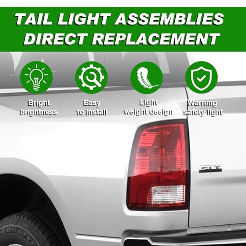 Lochnchn Tail Lights Compatible With Dodge Ram 1500 2500 3500 2009-2018 Brake Taillights Lamp Assembly Driver and Passenger Side Replace 55277415AD 55277414AE - Image 5