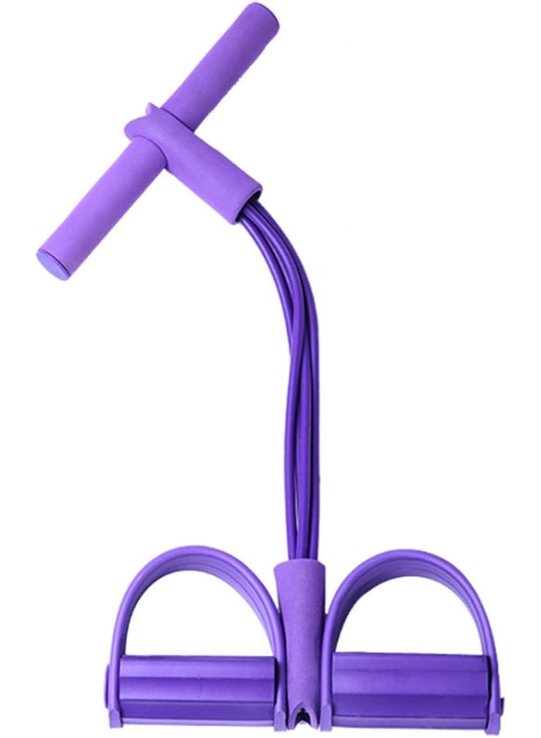 voxciy Tension Rope 4 Tube Puller Elastic Sit Up Pull Rope Home Gym Sport Training Equipment Pedal Ankle Abdominal Exerciser Fitness, - Image 1