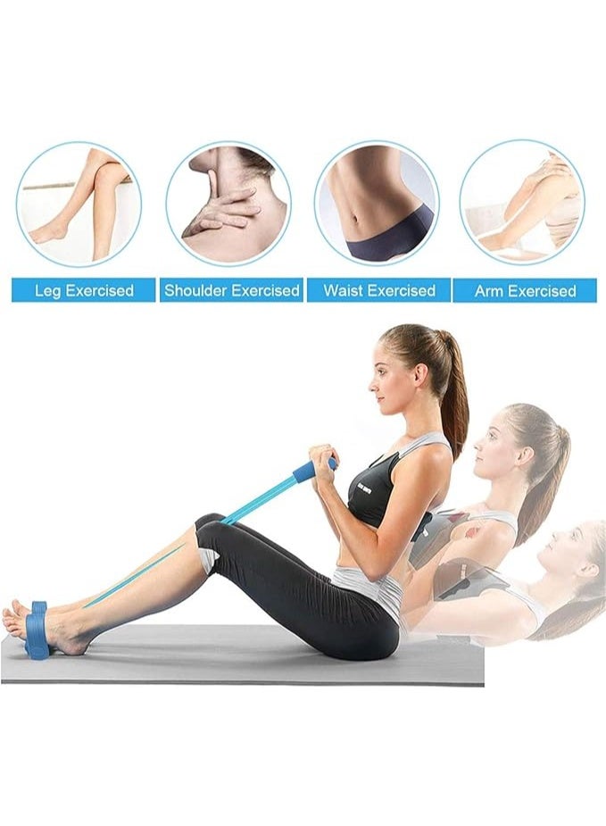 voxciy Tension Rope 4 Tube Puller Elastic Sit Up Pull Rope Home Gym Sport Training Equipment Pedal Ankle Abdominal Exerciser Fitness, - Image 4