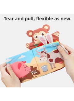 Generic Baby Early Education Cloth Book Baby Enlightenment Puzzle Puppet Tear Can't Bite Cognitive Quiet Book Toy-Color:6631a Monkey Hand Puppet Cloth Book-Specifications:19*3*22CM  - Image 5