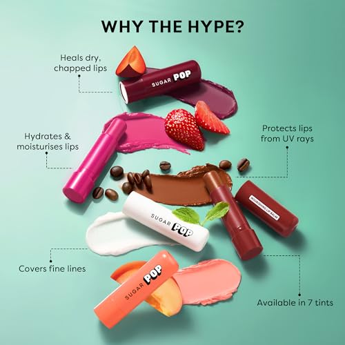 SUGAR POP Nourishing Lip Balm | Castor Oil, Shea Butter & Avocado Oil | Hydrating | 4.5gm - 07 Plum - Image 2