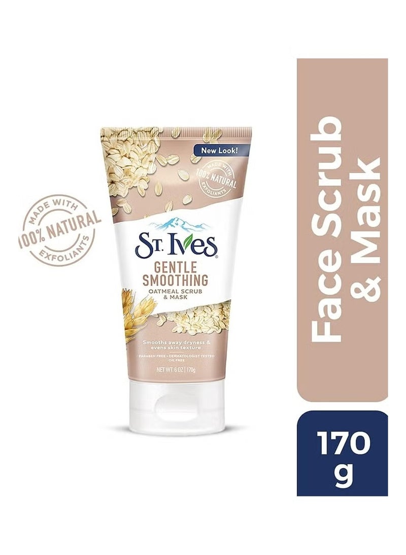ST. Ives Gentle Smoothing Face Scrub and Mask with Oatmeal  6oz / 170g - Image 2