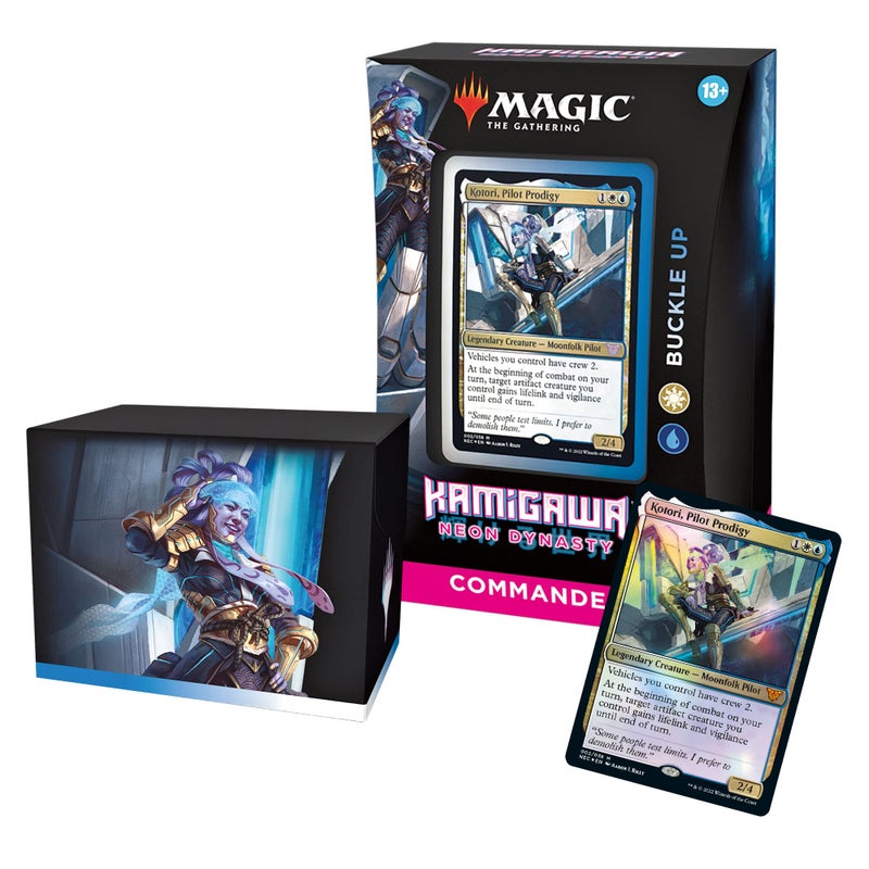 Magic The Gathering Kamigawa Neon Dynasty Commander Deck  Buckle Up WhiteBlue - Image 1