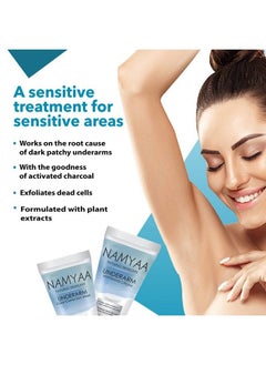 NAMYAA Underarm Whitening Cream Kit For Dark Underarm/Uneven Tone With Vitamin C And Charcoal Extracts 100G Pack Of 2  - Image 3