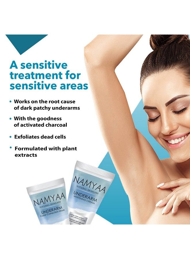 NAMYAA Underarm Whitening Cream Kit For Dark Underarm/Uneven Tone With Vitamin C And Charcoal Extracts 100G Pack Of 2 - Image 3