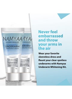 NAMYAA Underarm Whitening Cream Kit For Dark Underarm/Uneven Tone With Vitamin C And Charcoal Extracts 100G Pack Of 2  - Image 4