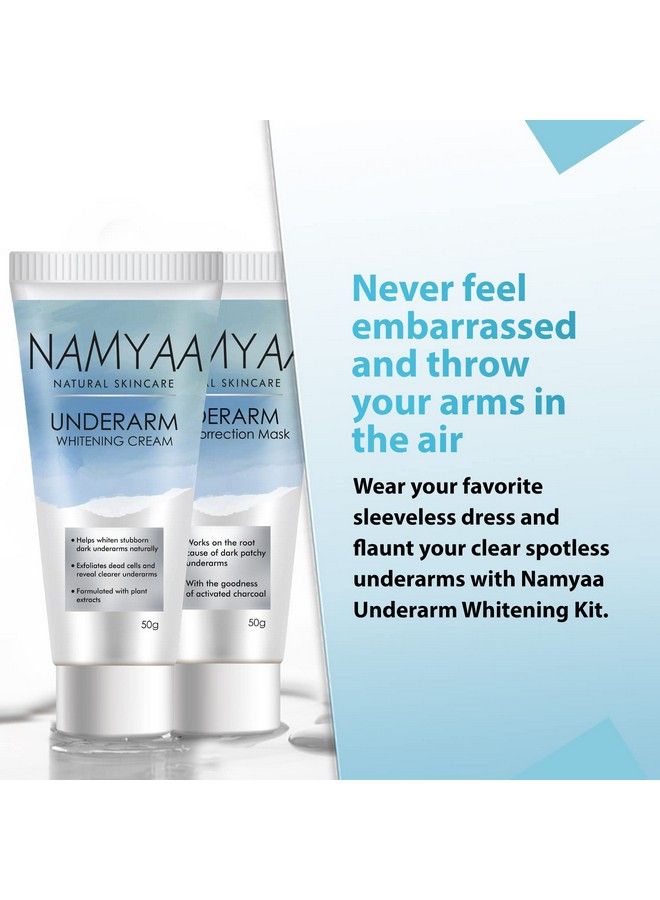 NAMYAA Underarm Whitening Cream Kit For Dark Underarm/Uneven Tone With Vitamin C And Charcoal Extracts 100G Pack Of 2 - Image 4