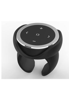 Bluetooth Remote Control, Waterproof Media Button, Remote Selfie Control Car Motorcycle Steering Wheel Music, for iPhone or Android with Mount, Black