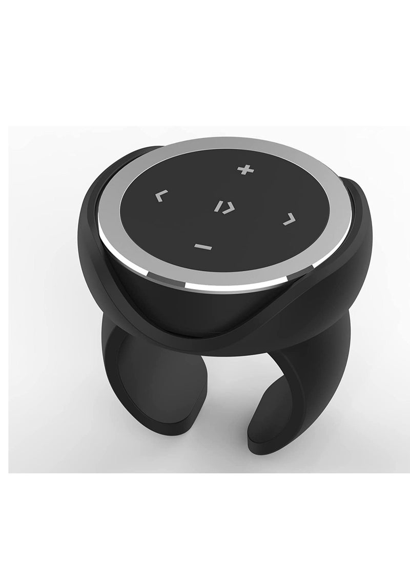 SYOSI - Bluetooth Remote Control, Waterproof Media Button, Remote Selfie Control Car Motorcycle Steering Wheel Music, for iPhone or Android with Mount, Black - Image 1