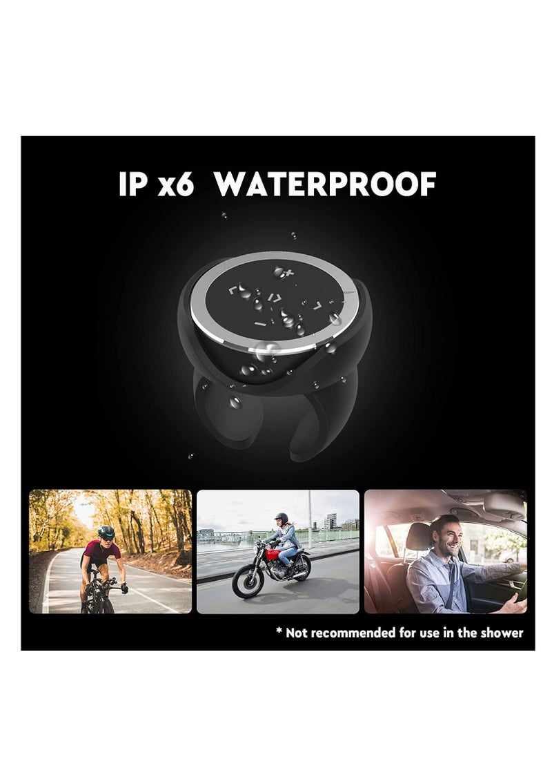 SYOSI - Bluetooth Remote Control, Waterproof Media Button, Remote Selfie Control Car Motorcycle Steering Wheel Music, for iPhone or Android with Mount, Black - Image 1